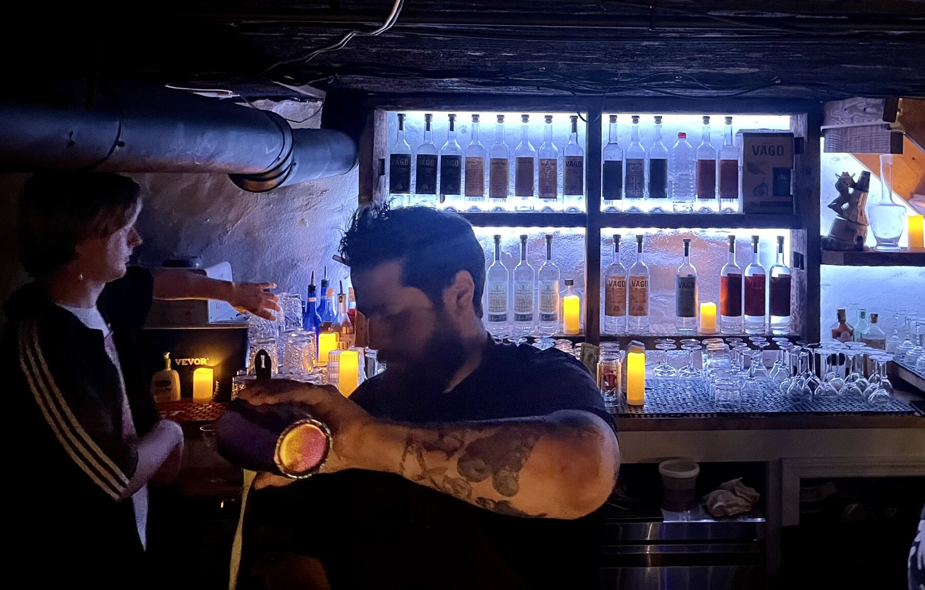 new society mike fricker behind bar